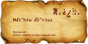 Mühle Írisz névjegykártya